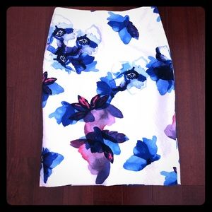 Banana Republic Watercolor Floral Skirt